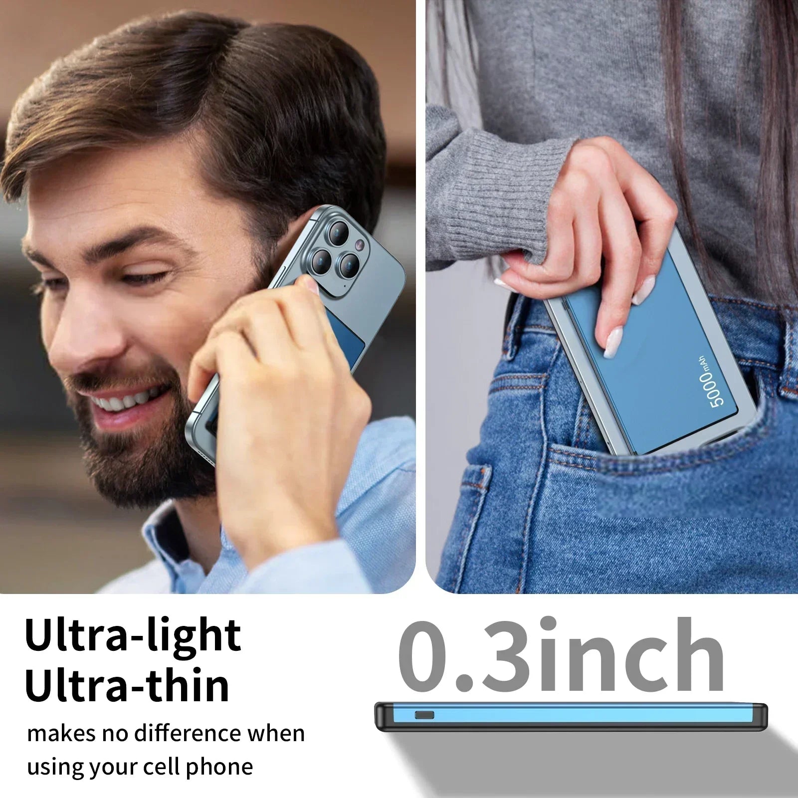 20W Magnetic Power Bank 5000Mah Super Fast Charging Wireless Magsafe Powerbank Battery External Charger for Iphone Xiaomi 14
